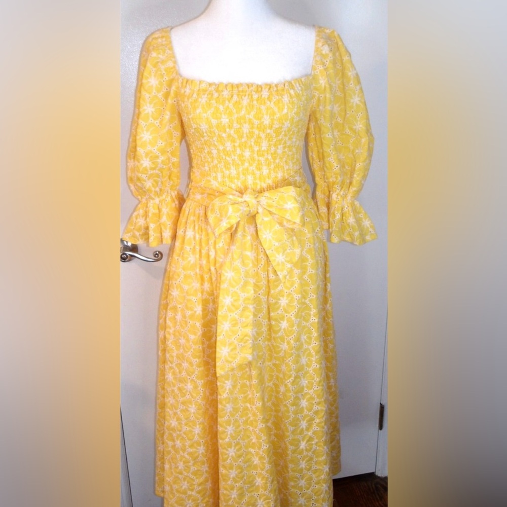 Aura Sunshine Yellow Long Sleeve Dress